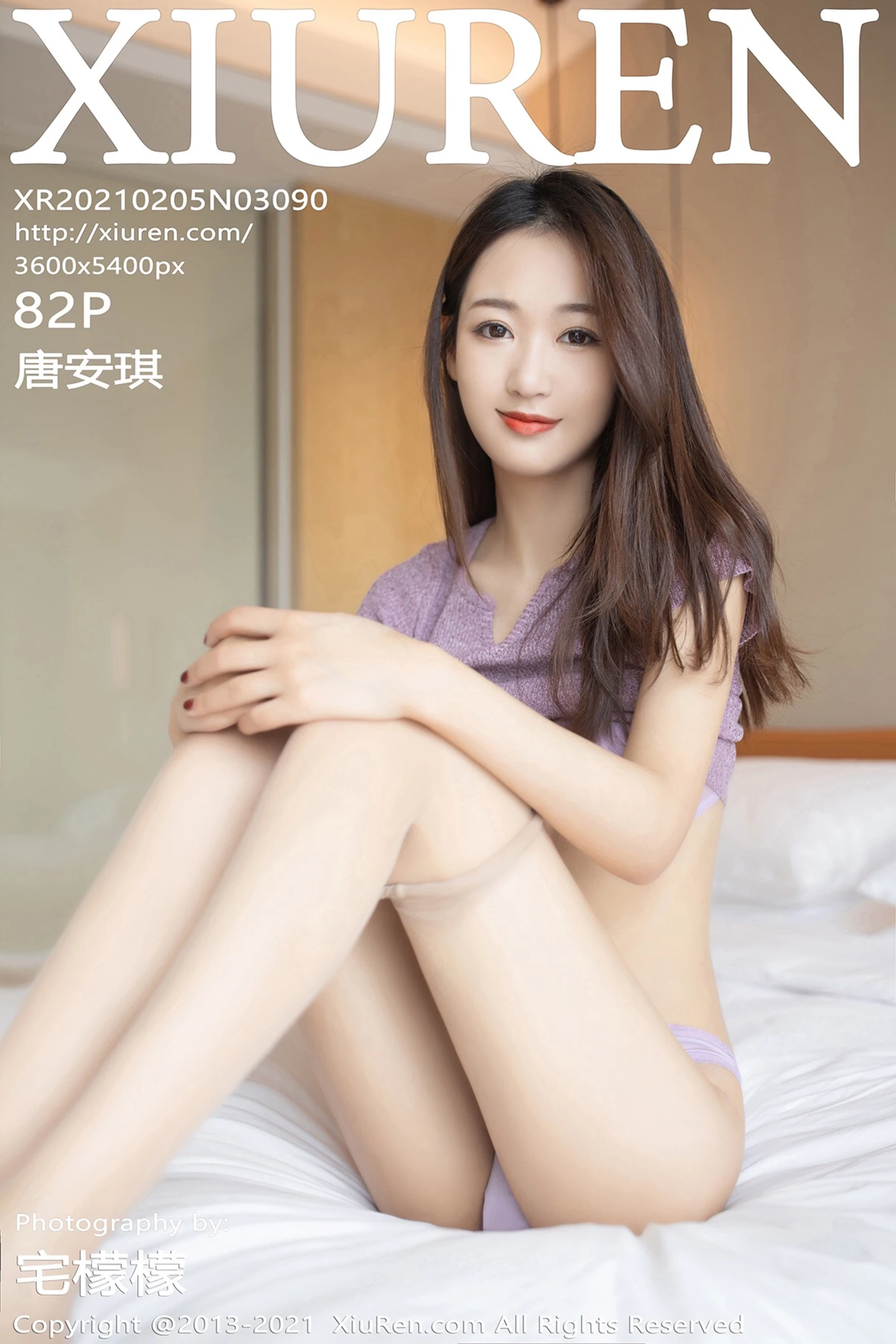 [XiuRen秀人网]No.3090_嫩模唐安琪星瑶尾随主题床上性感内衣配开档肉丝裤袜诱惑写真82P-秀人网 - XiuRen.Space